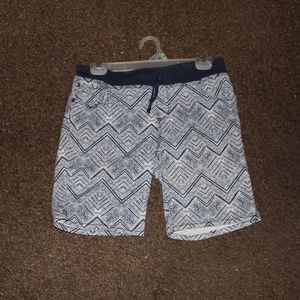 Dark Blue Zig Zag Shorts